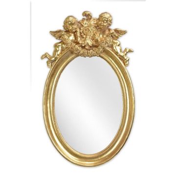 A RESIN FRAMED GOLD MIRROR