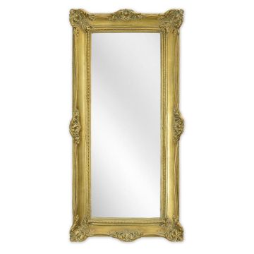 A RESIN FRAMED GOLD MIRROR