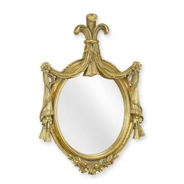 A RESIN FRAMED GOLD MIRROR