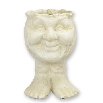 Gietijzeren plantenbak vorm van een gezicht