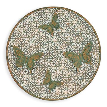 A WROUGHT IRON BUTTERFLY WALL DECOR