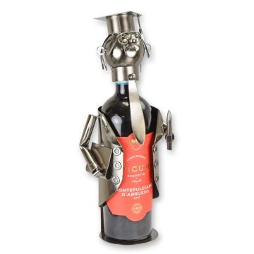 A TIN BOTTLE HOLDER "GRADUATE"