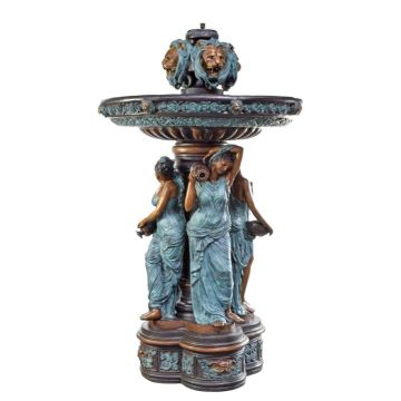 A BRONZE FOUNTAIN FOUR SEASONS