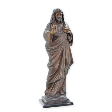 A BRONZE SCULPTURE OF JESUS