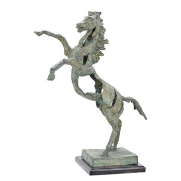 A PIERCED BRONZE SCULPTURE OF A HORSE