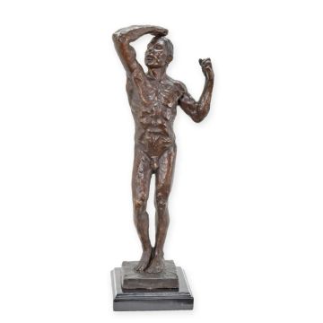 Bronzen beeld van Adam hoogte 39 cm