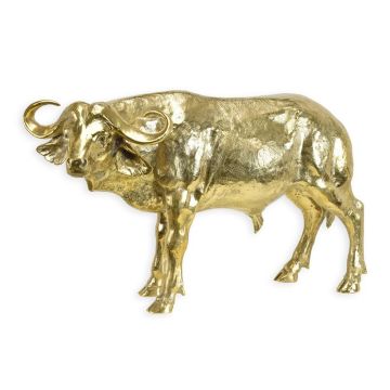 A BRONZE SCULPTURE OF GOLD BISON