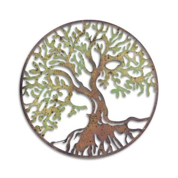 A TREE OF LIFE WALL DECOR, COLOURED