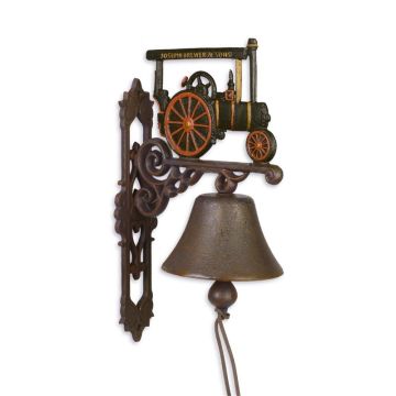 A PAIR OF CAST IRON STEAM WAGON BELLS