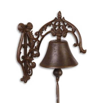 A PAIR OF CAST IRON ORNAMENTAL BELLS