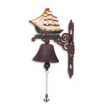 A PAIR OF CAST IRON SAIL BOAT BELLS