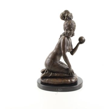 A BRONZE SCULPTURE OF A MOROCCAN DANCER