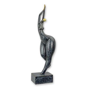A MODERNIST BRONZE SCULPTURE OF A WOMAN
