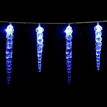 Kerst ijspegels 40 LED's 10.4m blauw