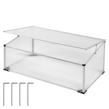 Aluminium Kweekkas met afsluitbaar dak afm. 100x60cm 