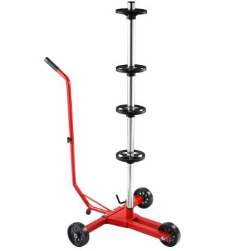 Velgenboom mobiel rood aluminium tot 225mm bandbreedte