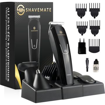 ShaveMate 5-in-1 Draadloze Baardtrimmer Bodygroomer mannen Waterproof
