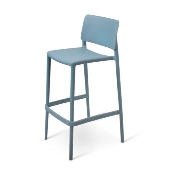 Stapelbare barkruk Nevada voor gebruik binnen of buiten kleur Blauw