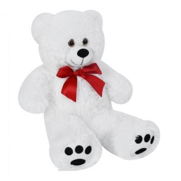 Monzana Teddybeer Pluche 50cm Wit