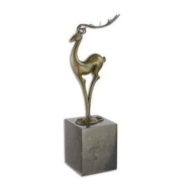 Modernistische bronzen sculptuur van een antilope