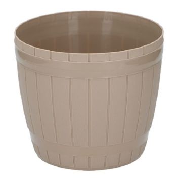 Bloempot Beige diameter 19 cm (set van 2)