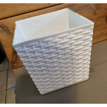 Bloempot BALI vierkant 16,5 cm Wit