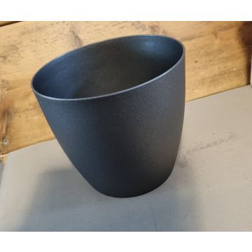 Bloempot BERLIJN rond 16 cm Donkergrijs set van 2 stuks