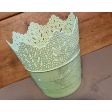 Bloempot PARIJS rond 14,5 cm Groen set van 2 stuks