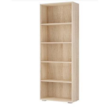Boekenkast Vela Eikenhout met 5 opbergvakken