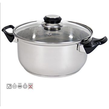 Braadpan stoofpan met deksel Ø 24cm RVS geschikt voor alle warmtebronnen 4 L