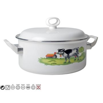 Braadpan stoofpan met deksel Ø16cm gegoten aluminium geschikt voor alle warmtebronnen 2.5 L