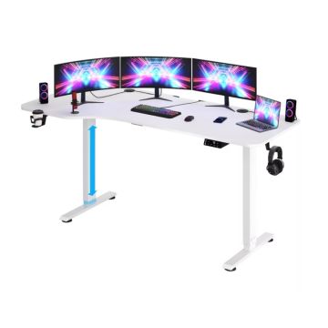 Zit Sta Bureau In hoogte verstelbaar - Wit 160x75x73-118cm