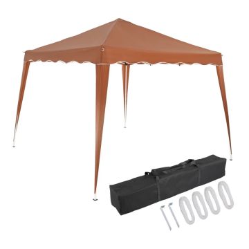 Vouwbare Partytent Capri 3x3m licht-bruin