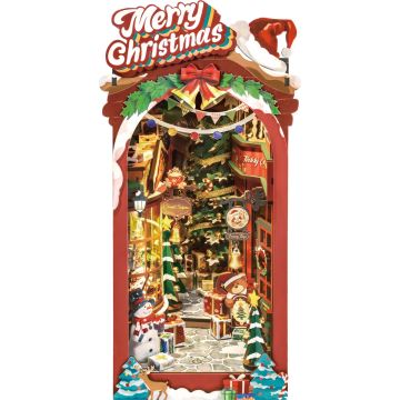 Robotime Book Nook Christmas Street Miniatuur Modelbouw Knutselen