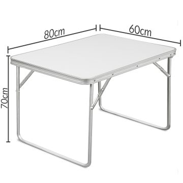 Aluminium inklapbare tuintafel 80x60x68 cm 