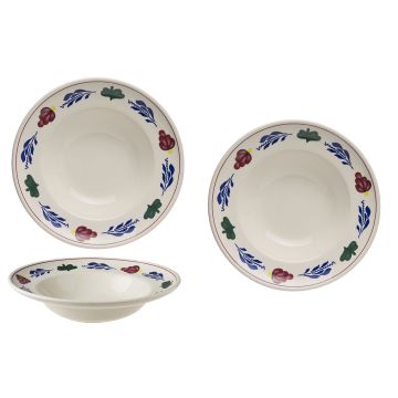 Boerenbont Diep Bord diameter 28cm set van 3 stuks