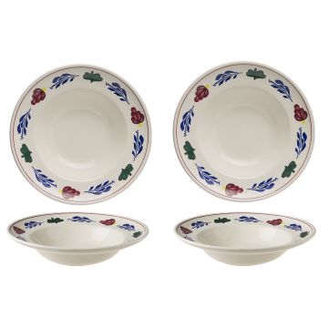 Boerenbont Bord Diep 28cm set van 4 stuks