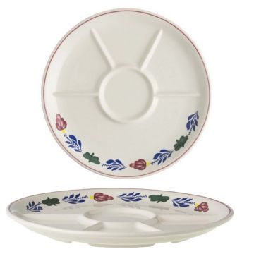 Boerenbont Fondue Gourmet bord 23cm set van 2 stuks