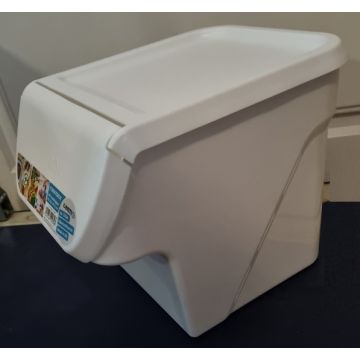 Aardappelbak - Vegetable Box - Voorraaddoos - met voorklep - stapelbaar - Wit