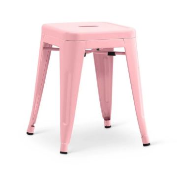 Stapelkruk Hamburg metalen kruk Roze