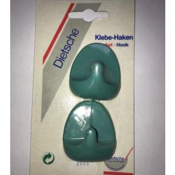 Universele handdoekhaken zelfklevend (setje van 2) groen