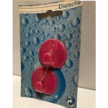 Universele handdoekhaken zelfklevend (setje van 2) roze