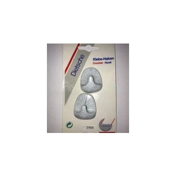 Universele handdoekhaken zelfklevend (setje van 2) wit gespikkeld