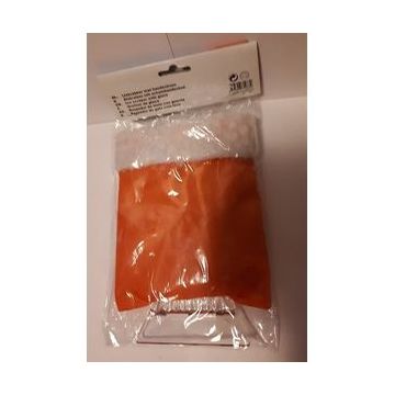 IJskrabber met handschoen oranje