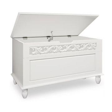 Houten Opbergkist Jersey in Wit 80x40x48cm