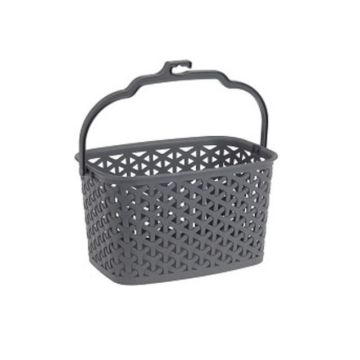 Wasknijpermandje kunststof kleur grijs