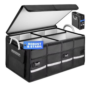 Kofferbak Organizer Zwart Geïsoleerd warm of koud voedsel