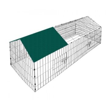 Monzana Konijnenhok Konijnenren - Hamsterkooi - Rattenkooi Groen - 180x75cm 