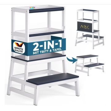 Speeltoren Leertoren Barn Wit Antraciet grenenhout