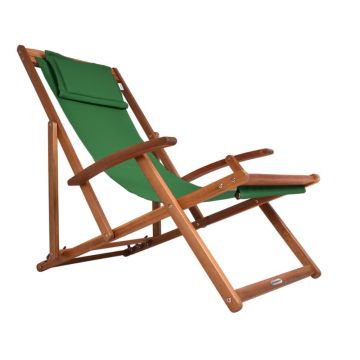 Ligstoel Groen Acaciahout 94x60x94cm 